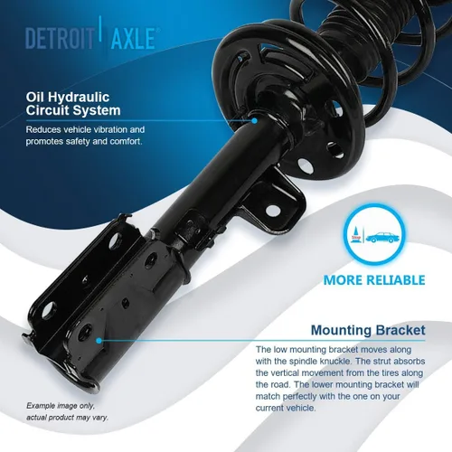Vista 4 de Detroit Axle - 2 puntales delanteros izquierdo derecho para Ford Explorer