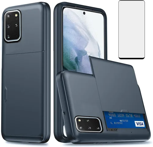 Vista 12 de Asuwish Funda para Samsung Galaxy S20 Plus/S20 Plus 5G con protector de pantalla de vidrio templado y tarjetero tipo cartera, funda rígida híbrida