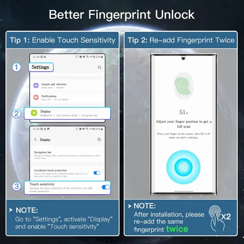 Vista 2 de JETech Protector de pantalla de privacidad de TPU para Samsung Galaxy S23