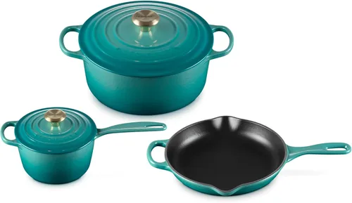 Vista 15 de Le Creuset Juego de utensilios de cocina de hierro fundido esmaltado, 5 piezas, Artichaut