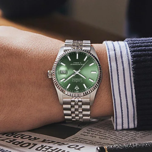 Vista 4 de CADISEN Relojes automáticos MIYOTA 8215 Reloj de pulsera impermeable para hombre, 38mm