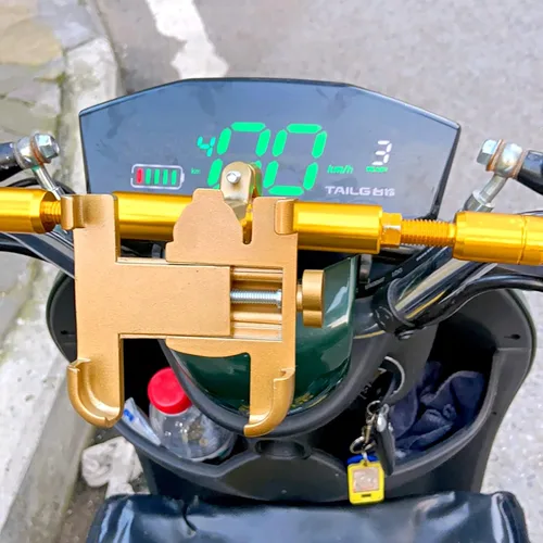 Vista 4 de Barra de equilibrio de motocicleta, soporte universal de mango de motocicleta de 0.866 in, aleación de aluminio, barra de manillar de motocicleta