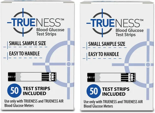 Vista 9 de TRUENESS TRUENESS Family of Self Monitoring Blood Glucosa Tiras de prueba de glucosa en sangre, 50