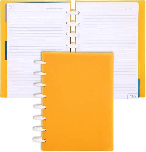 Vista 90 de Talia - Cuadernos de notas con tapas, planificador, personalizables, (Rosa de los 90, Junior (5.5 pulgadas x 8.5 pulgadas))