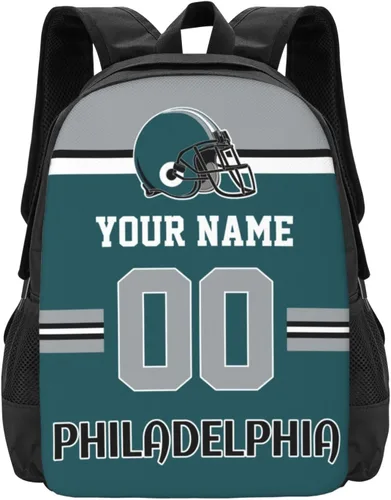 Vista 32 de Mochila de estilo de fútbol personalizado Mochila personalizada con nombre y número Mochilas personalizadas de alta capacidad bolsa regalos, Arizona