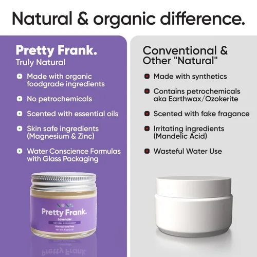 Vista 5 de Pretty Frank Lavender - Pasta desodorante sin aluminio (anteriormente Primal Pit Paste) sin bicarbonato de sodio, piel sensible, control de olores