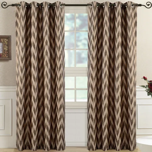 Vista 3 de Royal Bedding Meridian - Cortinas opacas con ojales grises para ventana, par/juego de 2 paneles, 52 x 63 pulgadas cada uno