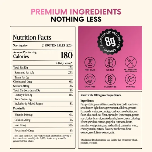 Vista 2 de Scott's Bolas de proteínas – Bocadillos a base de plantas con 0.28 oz de alto contenido proteico – Sin gluten, sin OMG, sin lácteos – Bocados