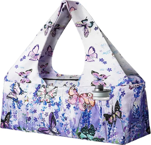 Vista 10 de Bolsa para esterilla de yoga – Bolsa de yoga grande con correa para esterilla de yoga, cremallera y bolsillos, bolsas de yoga y transportadores que