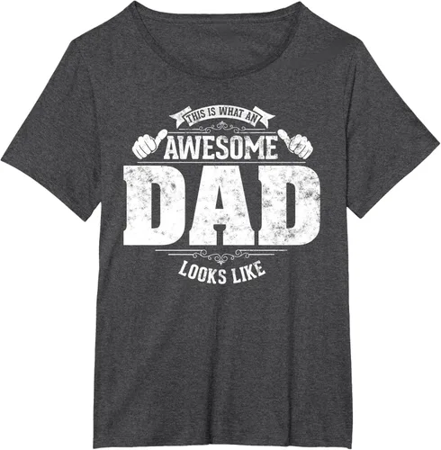 Vista 27 de This is what a awesome dad looks like vintage style design T-Shirt, Negro