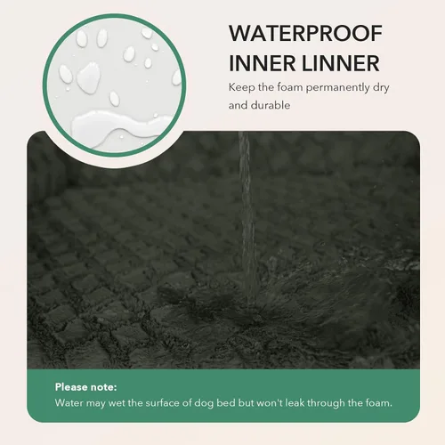 Vista 43 de Camas ortopédicas para perros grandes, cama de espuma viscoelástica impermeable para mascotas grandes con lados 89x56 cm, sofá para perros grandes
