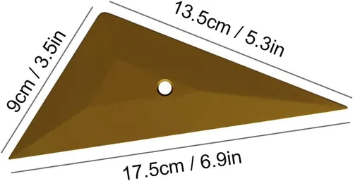 Vista 2 de 3 piezas de rasqueta triangular para ventana de automóvil, instalación PPF de vinilo, herramienta de tinte de varios bordes, kit de raspador