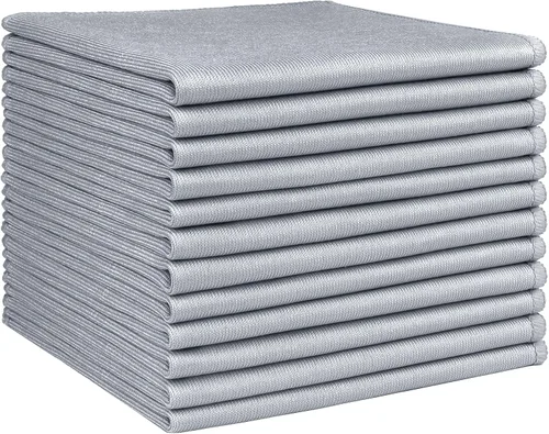 Vista 13 de HOMEXCEL Paños de limpieza de microfibra de vidrio, paquete de 6 unidades, sin pelusa, paño de limpieza mágico de microfibra reutilizable para Azul
