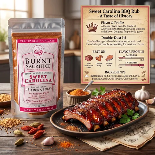 Vista 7 de Burnt Sacrifice Big 7 BBQ Rub Spices and Seasonings Set (7 paquetes de 3.5 onzas) Celebra la herencia estadounidense, gran regalo para hombres o papá