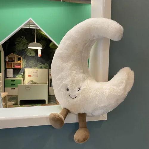 Vista 2 de JOSON Juguetes de peluche con forma de sol, almohadas suaves para sofá, utilizadas para decoración del hogar como regalos de cumpleaños para niños