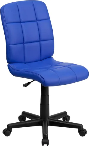 Vista 12 de Flash Furniture - Silla giratoria de respaldo medio de vinilo, acolchada, color negro