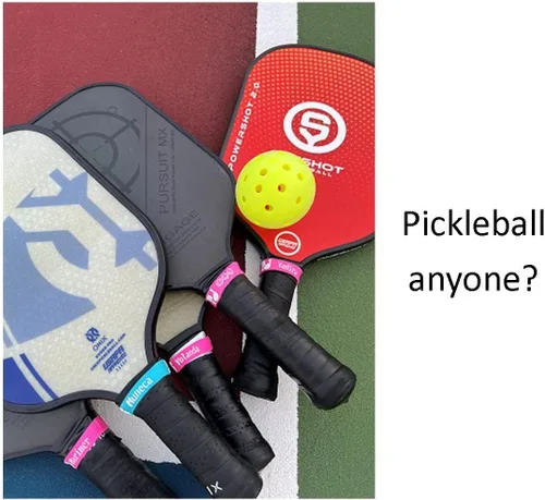 Vista 3 de Bandas de agarre de silicona personalizadas: pickleball, tenis, pádel, tenis de playa, paletas, raquetas, bates de béisbol, palos de hockey