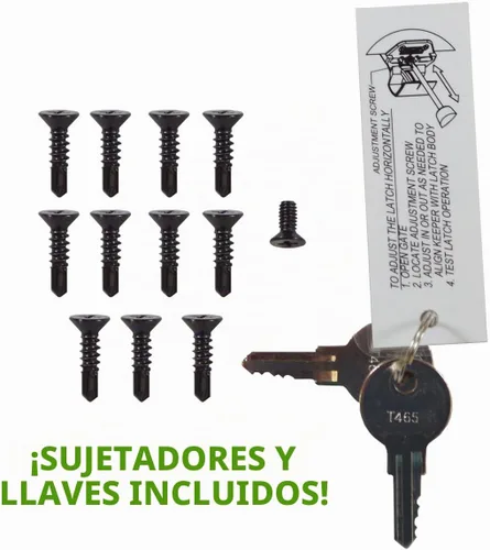 Vista 5 de AquaLatch - Pestillo magnético negro para puerta de seguridad infantil de 20 pulgadas de alto Llave igual AQUA-20-BK-KA