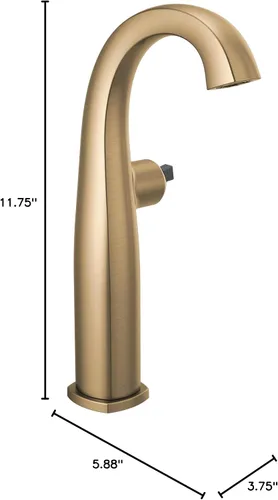 Vista 5 de DELTA FAUCET 777-CZLHP-DST - Recipiente de baño individual sin grifo, bronce champán