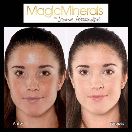 Vista 5 de Jerome Alexander MagicMinerals - Juego de polvo mineral prensado con espejo compacto, máscara de pestañas extensible, cepillo profesional rechoncho