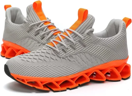 Vista 7 de Zapatos deportivos para hombre sin cordones para caminar y correr, tenis con diseño de hoja, informales, cómodos, antideslizantes, para el trabajo