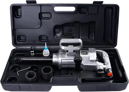 Vista 7 de ERGOMASTER Pistola de Llave de Impacto Neumática de 1 Pulgada de Alto Torque, Juego de Llave de Impacto Neumática de Servicio Pesado con Mango en D
