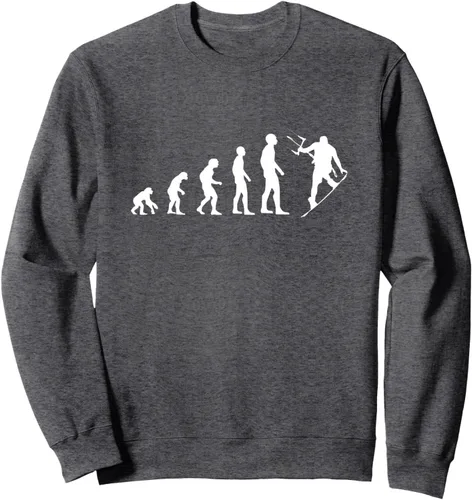 Vista 5 de evolution kitesurf humor kite surf hombre divertido sudadera, Negro