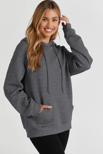 Vista 3 de SHEWIN Sudaderas con capucha para mujer, estilo casual, manga larga, con cordón y bolsillo