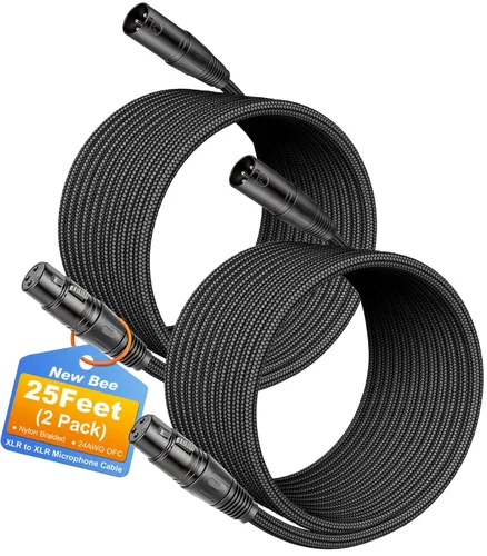 Vista 12 de New Bee Cable hembra TRS a XLR de 6.35mm / 0.25 in (1/4 pulgadas) de 3 pies