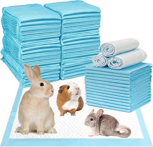Vista 9 de 20 almohadillas para orina de conejo, pañales desechables de conejo de 18 x 13 pulgadas, almohadilla para orinal para mascotas Almohadillas