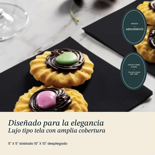 Vista 3 de Servilletas de cóctel desechables con tacto de lino, paquete de 200 servilletas de papel AMETHYST de 5 x 5 pulgadas para bar, restaurante y Amatista