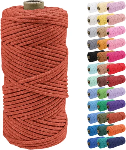 Vista 80 de JeogYong Cuerda de macramé de 0.157 in x 109 yardas, cuerda trenzada de algodón natural, cuerda de macramé para bolsas de ganchillo, colgar