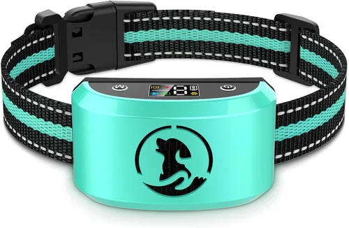 Vista 10 de Collar antiladridos para perros grandes y medianos, recargable, con 8 pitidos de vibración de sensibilidad ajustables, IP67, impermeable