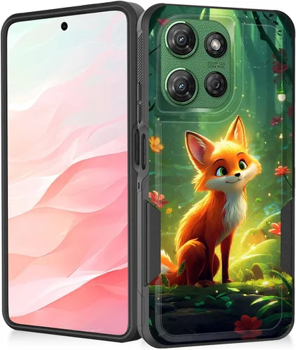 Vista 62 de Funda para Moto G Play 4G 2024, resistente de doble capa híbrida de policarbonato duro, goma suave, a prueba de golpes, funda protectora resistente