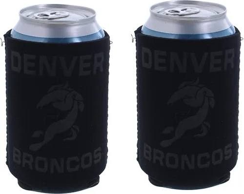 Vista 4 de Aislador de bebidas con logotipo del equipo de fútbol, paquete de 2 unidades (Denver (Broncos) - Football Coolie)