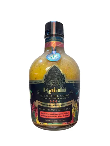 Vista 5 de Salsa Kalalú Premium de Costa Rica. Ingredientes frescos, sabores audaces. Nuestras salsas caribeñas son la verdadera oferta. Sabores surtidos.