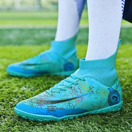 Vista 2 de AOCON Zapatos deportivos de fútbol para hombre zapatos de fútbol profesionales transpirables para deportes al aire libre corrercompetencia