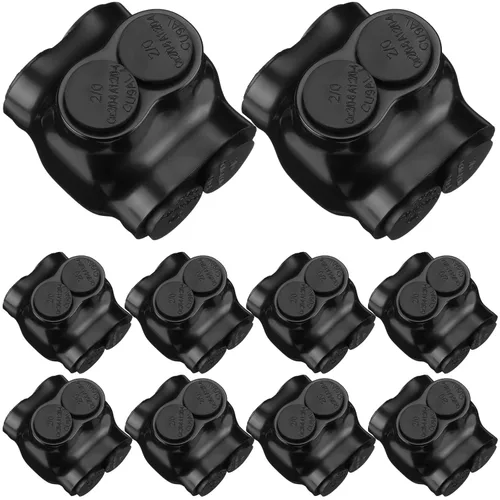 Vista 10 de Copkim 5 piezas de conectores de cable aislados de 2 puertos con empalme en línea de aluminio, conector de grifo de tapa precargado con inhibidor