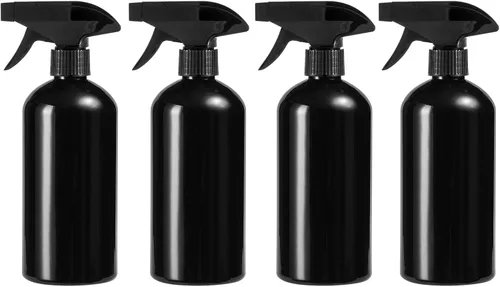 Vista 17 de UUJOLY Botella pulverizadora de plástico de 17 onzas, botellas de spray vacías, recipiente transparente recargable para agua, aceites esenciales