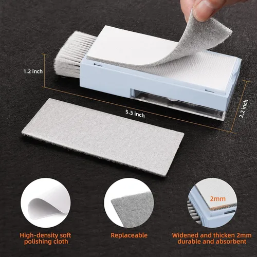 Vista 6 de Limpiador de Teclado Kit de Limpieza para Laptop, Kit de Limpieza de Teclado Compacto para Computadora MacBook iPhone AirPods Pro, Kit de Limpieza