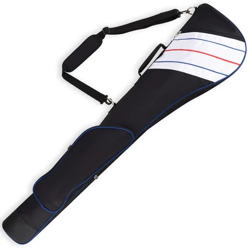 Vista 16 de Big Teeth Bolsa de golf domingo, pequeña bolsa de golf ligera, bolsa de golf Par 3 para unos pocos clubes, práctica con correa de transporte Negro