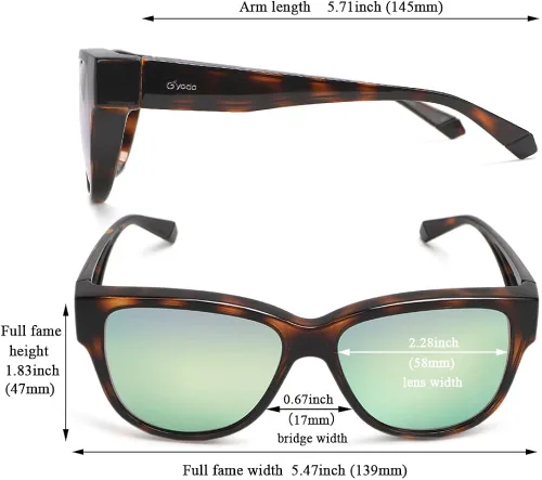 Vista 3 de yodo Gafas de sol ajustadas con lentes polarizadas para hombres y mujeres