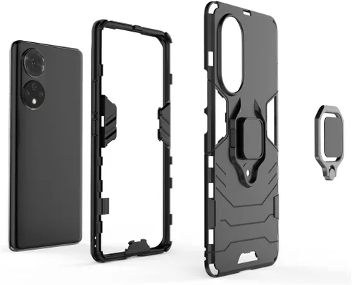Vista 4 de MaiJin Compatible con Huawei Nova 9, Honor 50, soporte de anillo de metal, a prueba de golpes, parachoques duro