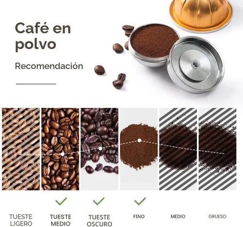 Vista 5 de Cápsula de café de metal de acero inoxidable compatible con cápsulas de café Vertuo Next para máquina N-espresso reutilizables