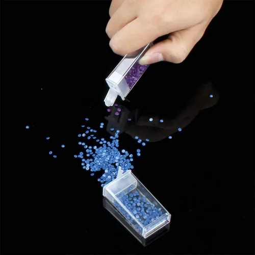 Vista 3 de Eiito Cajas de almacenamiento de accesorios de pintura de diamantes, cuentas de bordado de diamantes 5D, kits de arte contenedor (64 rejillas)