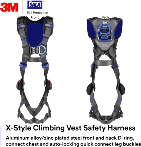 Vista 2 de 3M Unisex X300 X-style Climbing Vest Safety Harness