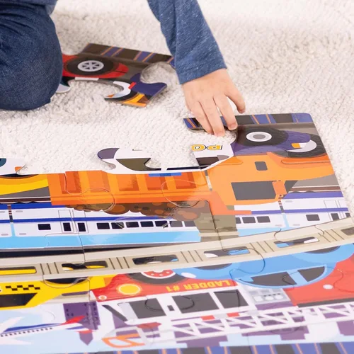 Vista 7 de Melissa & Doug Traffic Jam Rompecabezas jumbo (24 piezas, 2 x 3 pies de largo)