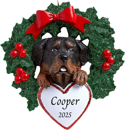 Vista 23 de Adornos personalizados para árbol de Navidad 2025 para mascotas, Chihuahua con corona, recuerdo para los amantes de los perros de los cachorros