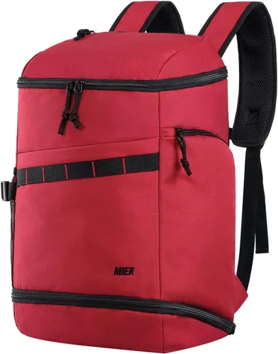 Vista 10 de MIER Mochila de baloncesto con compartimento para zapatos y portabalones. Gran mochila para equipo deportivo, para hombres y mujeres, para gimnasio