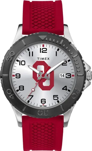 Vista 31 de Timex Tribute Men's Collegiate Gamer 42mm Watch – Georgia Bulldogs with Black Silicone Strap